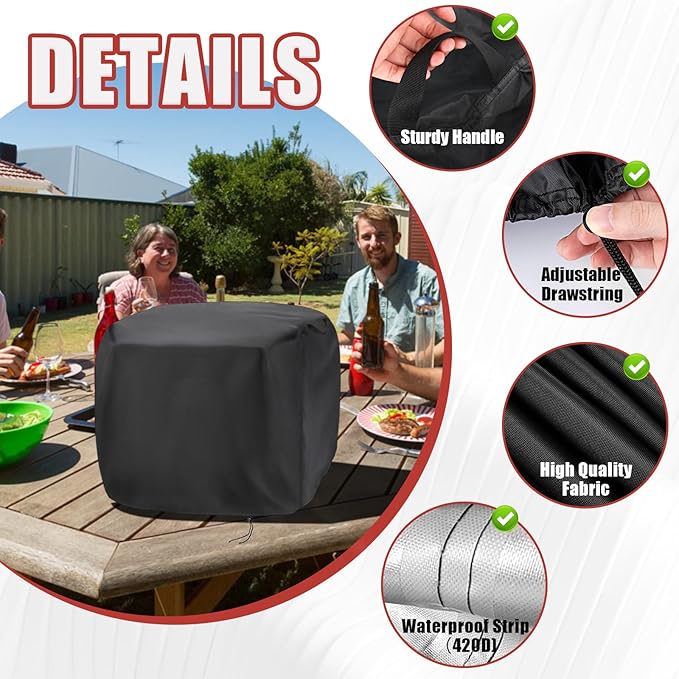 Pizza Oven Cover compatible with Cuisinart CPZ-120 Indoor Pizza Oven,Waterproof Pizza Oven Indoor Outdoor Covers - 19"L x 17.5"W x 11"H,Black