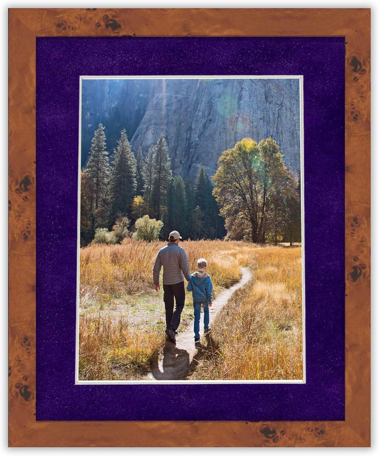 Pack of 25 Acid Free 11x14 Mats Bevel Cut for 8.5x11 Photos - Purple Crocus Suede Precut Matboards For Pictures, Photos, Framing - 4-ply Thickness