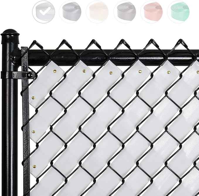 Chain Link Fence Privacy Tape (Arctic White)