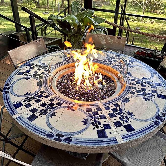 Celestial 23" x 6" Round Wind Guard, fits Celestial 19” Round Fire Pit Burner Pans for Gas Fire Pits