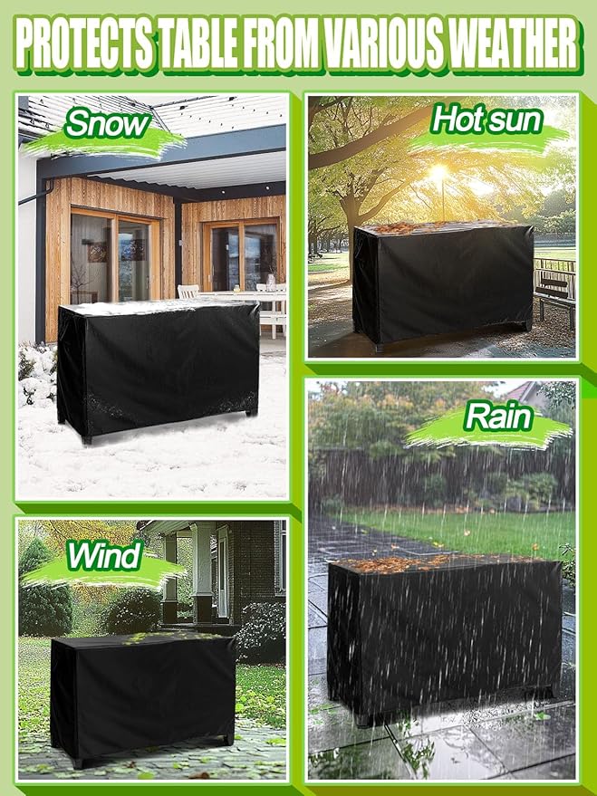 PAMASE Outdoor Dining Cart Cover - 54"L*23"W*35"H Grill Covers for Keter Unity XL Portable Cabinet Bar, Heavy Duty Waterproof BBQ Food Prep Table Serving Worktable Metal Movable Station