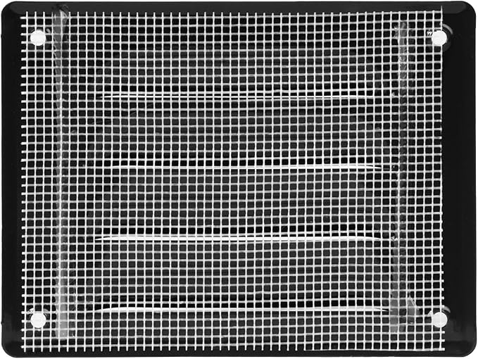 Repa Market 5.5" x 4" Inch (Outer Dimensions) Black Air Vent Cover - Steel Steel Return Air Grilles - for Ceiling and Sidewall - HVAC - with Protection Screen (5.51'' x 4.13'' Inch)