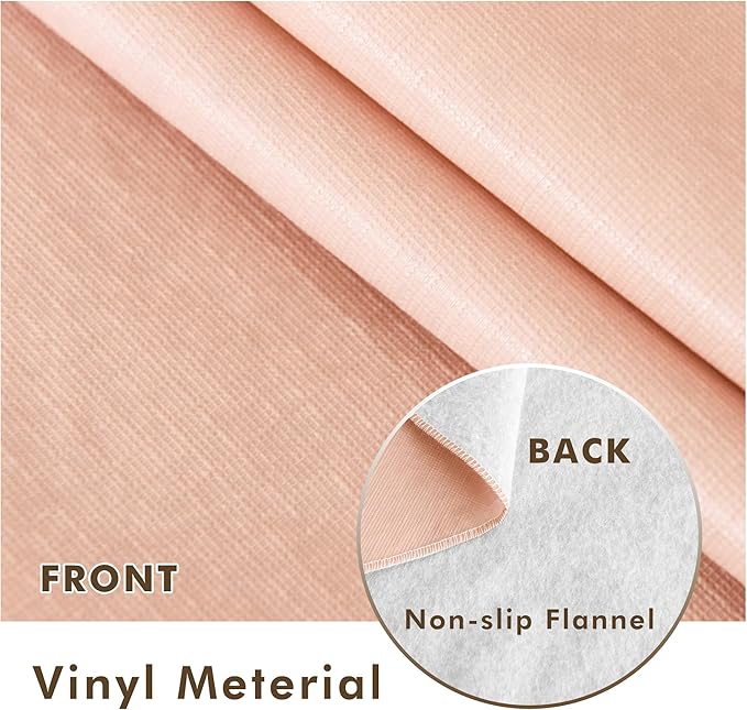 Nasitos 2 Pack Vinyl Tablecloth Rectangle 60x84 Inch-Wedding Champagne Table Cloths Stain Resistant, Rectangular Table Overlay Cover Tablecloth, Waterproof Spillproof Table Decor for Wedding Banquet