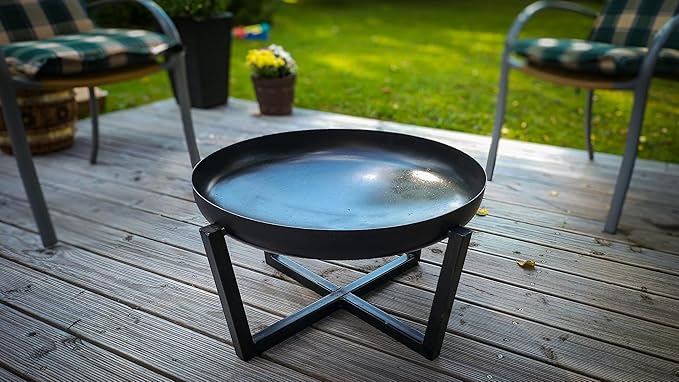 Fire Pit Redwood 31.5" Outdoor Fire Bowl, Steel Firepit for Patio, Backyard & Garden (31.5" Redwood)