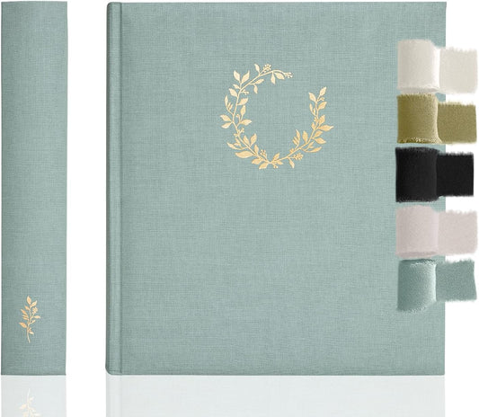 Premium Scrapbook Album – Photo Album with Writing Space – 100 Pages for Multiple Sizes 4x6, 5x7, 6x8, 8x10 – Holds 500 Photos – Wedding, Baby, Travel & Family Memories