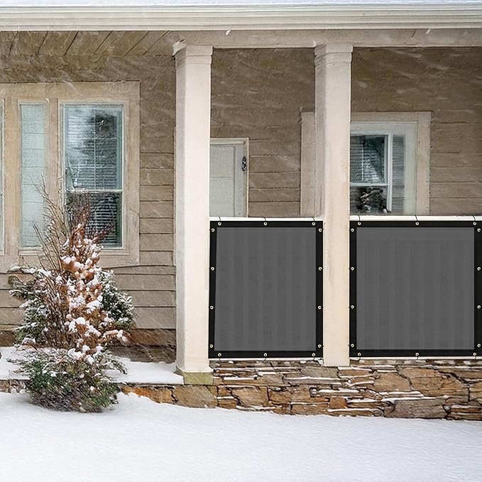 UPGRADE Fence Privacy Screen 8' x 50' Fence Commercial Shade Cover with Brass Grommets Heavy Duty Perfect for Outdoor Back Yard-Dark Grey, Customizable