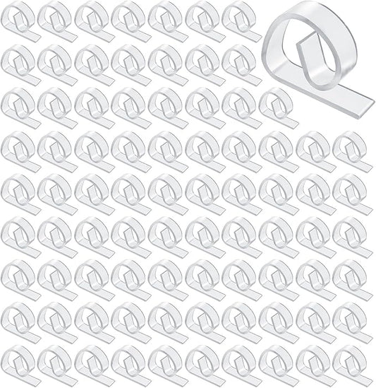 150PCS Transparent Clear Tablecloths Clips Bulk, Plastic Table Cloth Clips Skirt Windproof Tables Cover Holder Clamps for Outdoor Christmas Home Wedding Party Indoor Camping Picnic