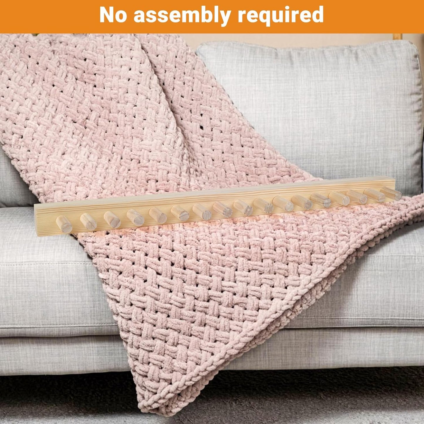 QWM Chunky Blankets Loom Knitting Looms Long Installation Free and Adjustable Foldable Portable Extra Loom Large 38,48,60, 72,84,96 Inch (60inch)
