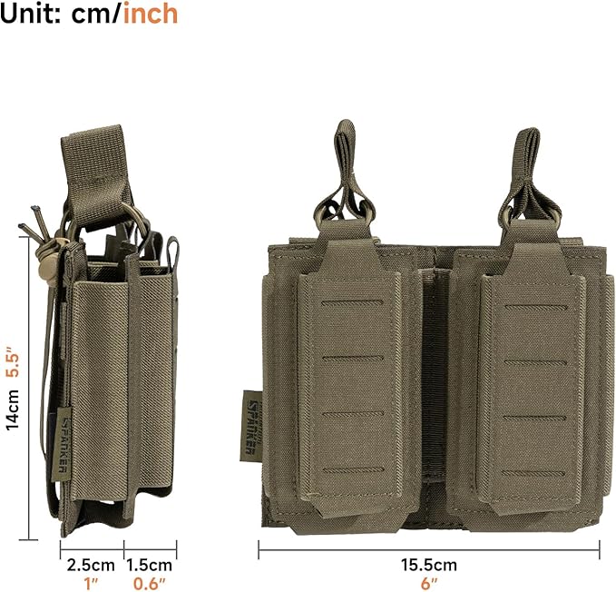 EXCELLENT ELITE SPANKER Tactical Open-Top Single/Double/Triple Molle Mag Pouch for Pistol Mag Pouch Tactical Bag Accessories Holder