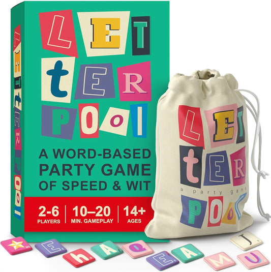 Letterpool: 2-6 Players Board Games for Adults, Family, Teens, Trivia, Word & Card Games Mixture, Fun & Easy to Learn Adult Party Games for Game Night