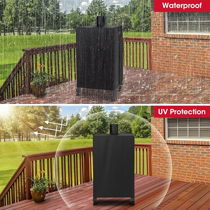 Unicook Vertical Smoker Cover Compatible with Pit Boss 4, 5, 7 Series, Wood Pellet Grill Cover for Outside, Outdoor Waterproof BBQ Protector, Compared to Pit Boss 73550