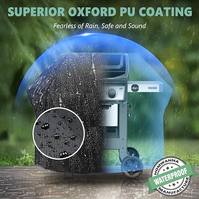 Grill Cover 82 Inch - Extra Large Gas BBQ Cover for Outdoor Grill - 600D Outside Barbecue Covers Waterproof Heavy Duty for Weber, Dyna-glo, Char-Broil, Nexgrill, Brinkmann, Monument and More