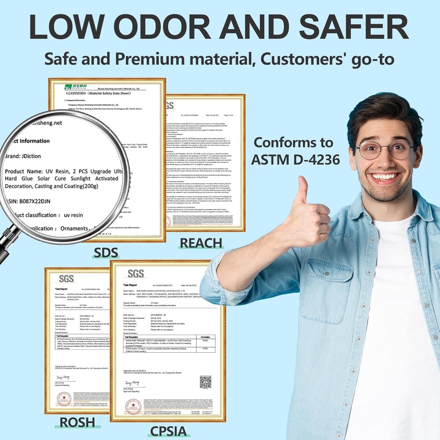 JDiction 1000g UV Resin, Ultra Clear Advanced Resins Solar Cure Hard UV Resin Kit for Jewelry Making, Casting and Coating & DIY Crafts