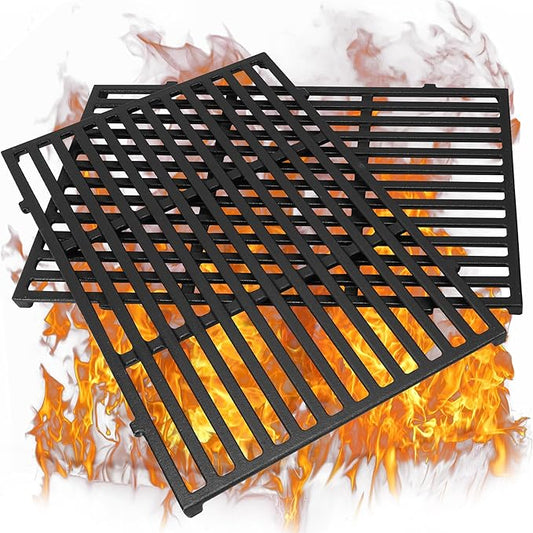 17.5 Inch Grill Grates for Weber Spirit Grill Parts, Spirit 300 Series Parts E310 E215 E320 S310 S320 S315 Gas Grill Cooking Grids, Cast Iron Grill Grates Replacement for Weber 7638 7639