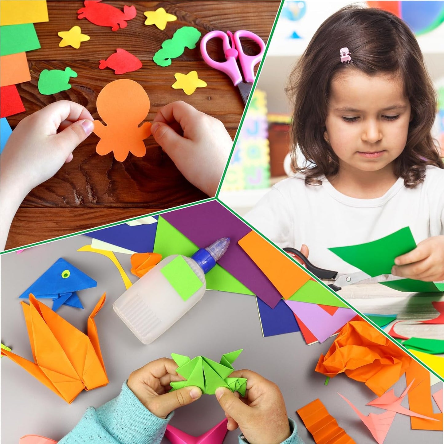 Granhoolm 300 Sheets Origami Paper, 20 Colors Origami Paper 5x5 inch,Double Sided Color Oragami Papers for Paper Artists,Craft Enthusiasts,Kids DIY School Arts Crafts