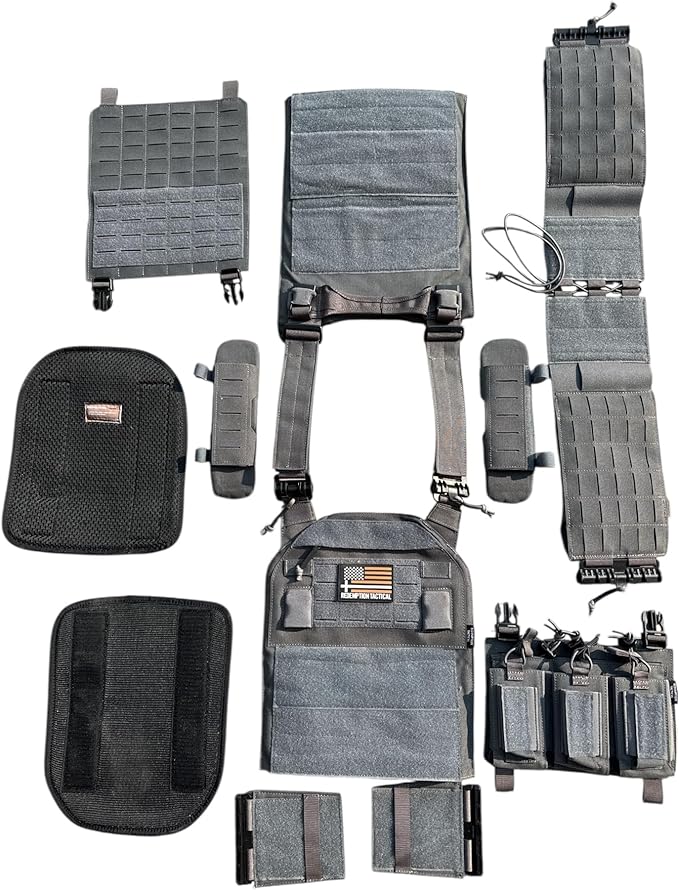 Redemption Crusader 2.0 Molle Quick Release Buckles Airsoft Vest With Adjustable Size Sides And Triple Pouch