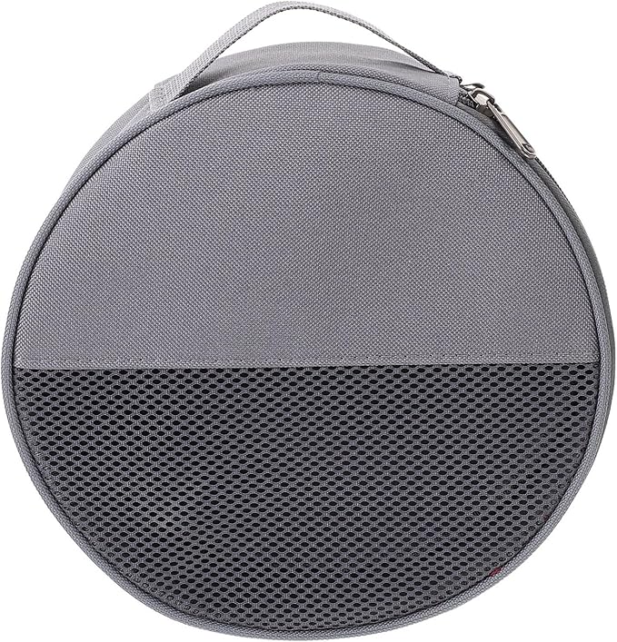 Outdoor Tableware Bag Round Mesh Camping Storage Organizer for Plates Bowls and Utensils Portable Cooking Cookware Carrying Case 8.66X8.66X2.36 Inches