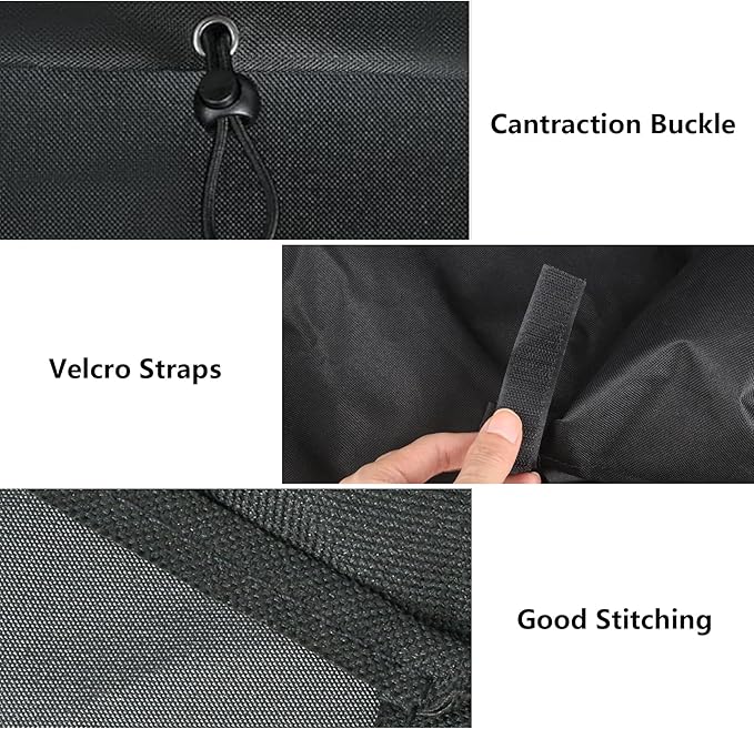 Outdoor 600D Heavy Duty Waterproof Pellet Grill Cover for Traeger Pro 22 575 Series,Texas,Z Grill 550B etc.,Full Length All Weather Protection Grill Cover Compatible with Traeger Pro 22 Cover,Black