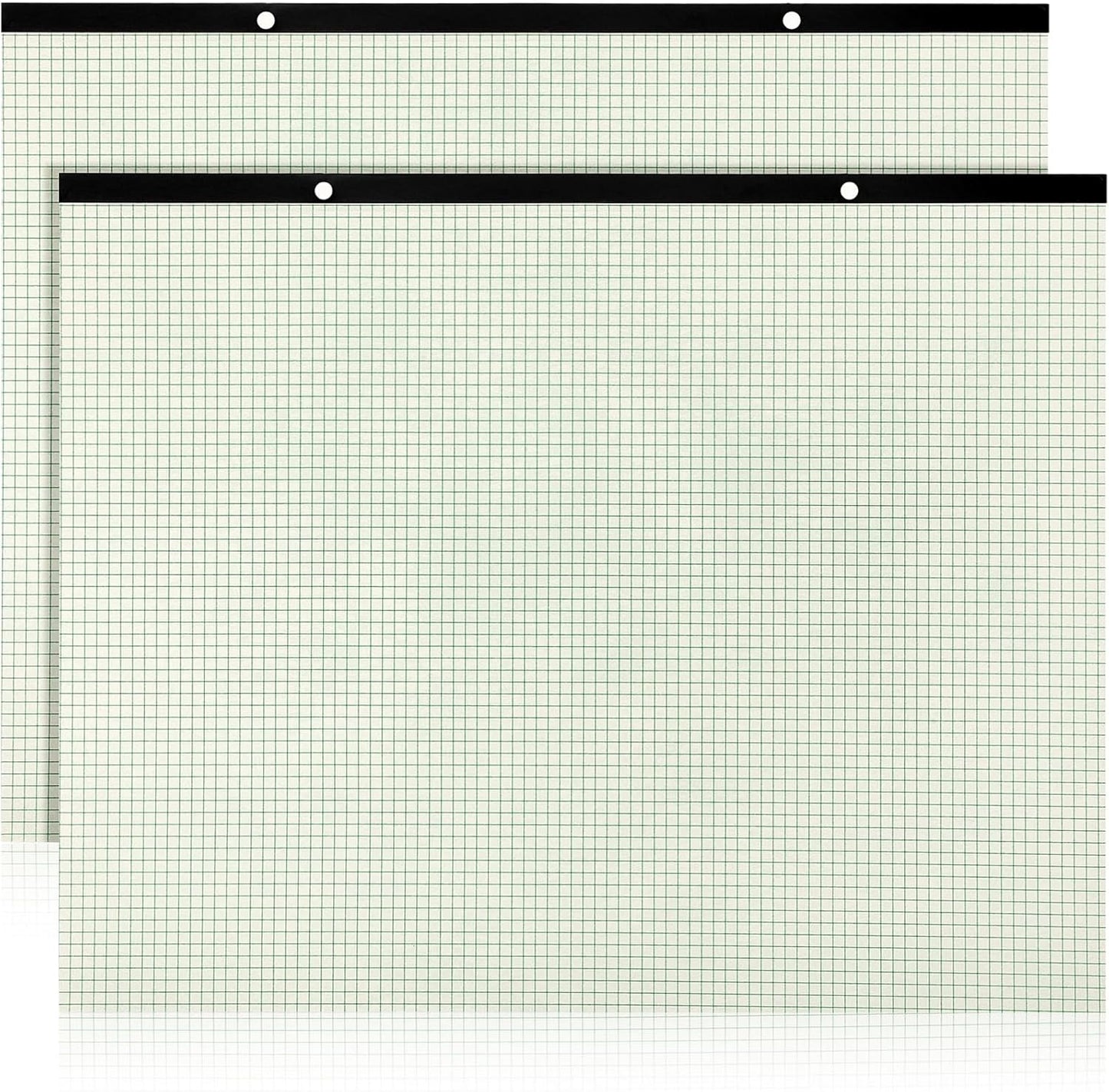 2 Pcs 22 x 17'' Large Engineering Paper Pad 4" x 4" Graph Paper Pad for Blueprint Drawings Drafting Paper Sketching Engineering Pad for Engineer Architect Designer Mathematician(Green Beige)