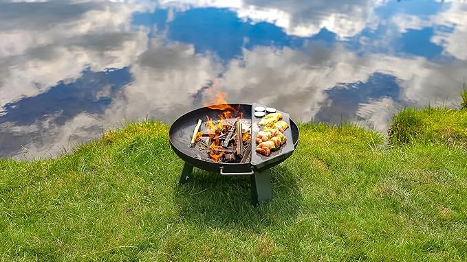 Stainless Steel Grill Griddle Plate – 23" Square Plancha Top, 4 mm Heavy Duty, Food-Grade Stainless Steel – Fits Fire Pits & Barrels – Fire Bowl Not Included (23" Square Griddle Plate)