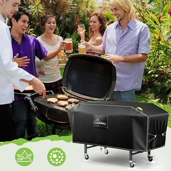 UIRWAY Griddle Cover for Blackstone 36" Griddle, Waterproof & Windproof Grill Cover for Outdoor Grill, Barbecue Cover with Reflective Strip and Air Vent for Most 4-Burner Flat Top Grill