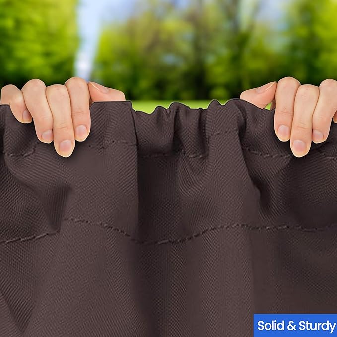 Covers & All Rectangle Table Top Cover, 12 Oz Waterproof UV & Weather Resistant Patio Table Cover, Outdoor Table Cover for Patio Furniture (100" L x 50" W x 5" H, Coffee)