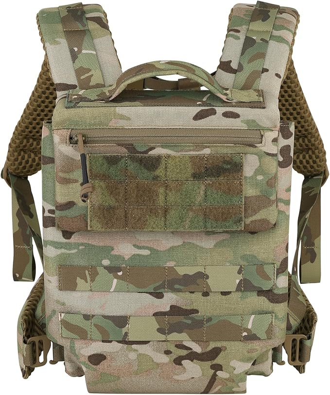 PETAC GEAR Upgraded Weighted Backpack Rucking Backpack for Weight Plates/Honeycomb Breathable fabric/Belt support/Back support platform (max 15lbs capacity) (MC)