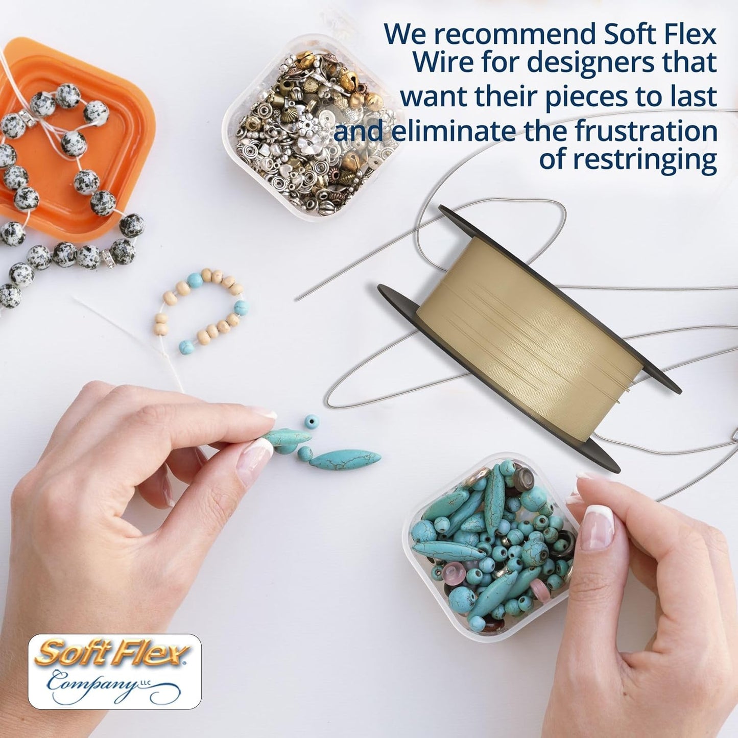 Soft Flex 49 Strand Beading Wire - Medium 0.19 Diameter - 100 Feet Nylon Design Wire