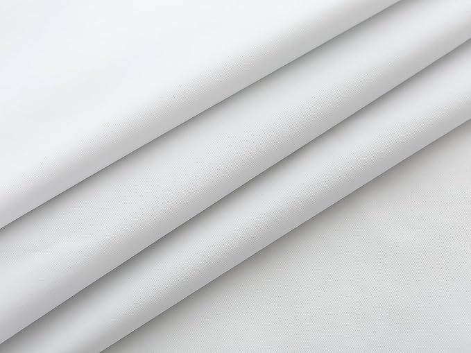 LIBERECOO Vinyl Tablecloth with Flannel Backing, Solid White, Waterproof, Stain-Resistant, Easy-Clean Table Cover for Dining, Kitchen, and Outdoor Use, 60" x 60" Square