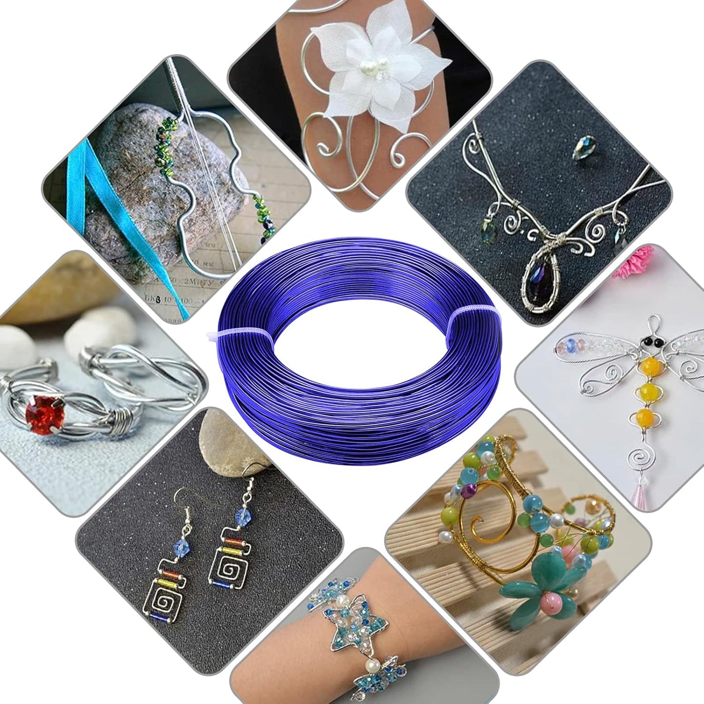 3mm Aluminum Craft Wire, 50 Feet 9 Gauge Bendable Anodized Metal Wire for Sculpting, Jewelry Making, Armature Making, Wire Weaving and Wrapping