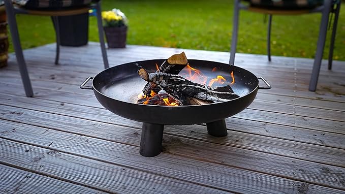 Fire Pit Yellowstone 23" Outdoor Fire Bowl, Steel Firepit for Patio, Backyard & Garden (23" Yellowstone)