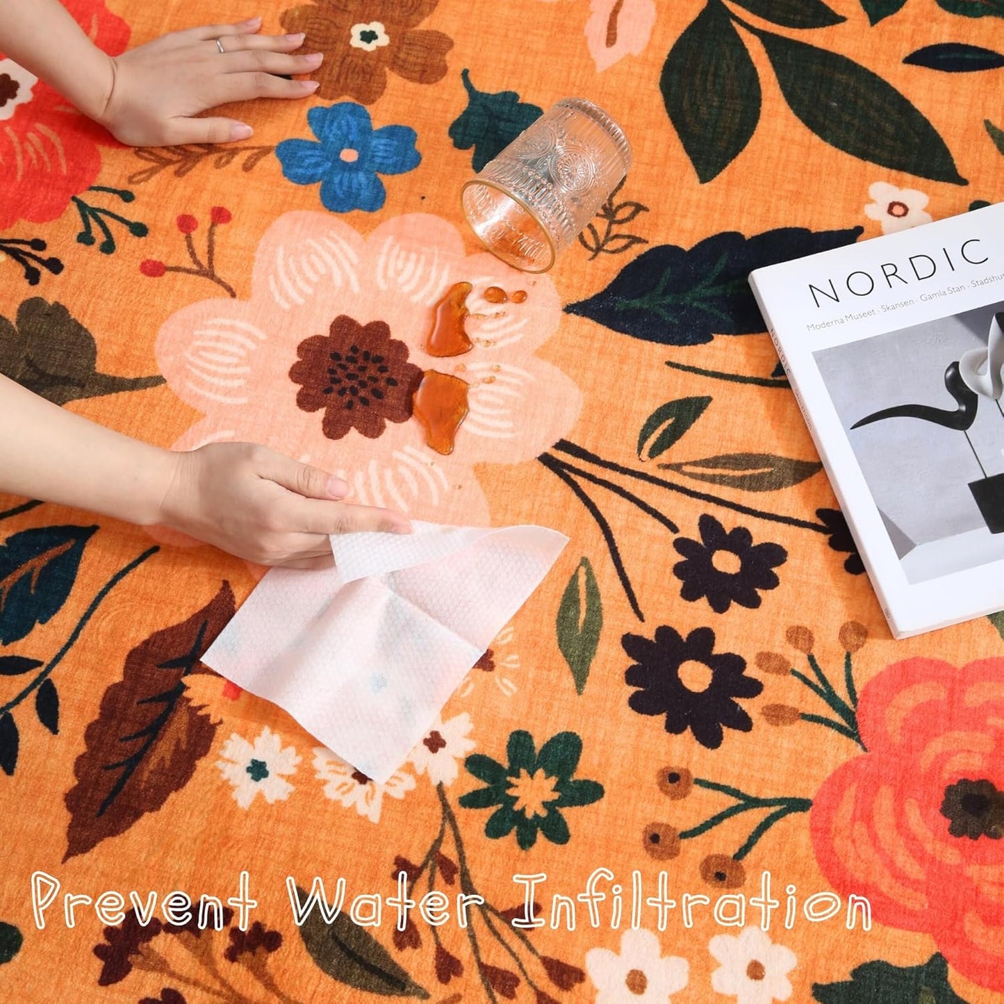 Rugcomf Runners for Hallways Kitchen Runner Rug Non Slip 2'x10' Long Washable Rugs with Rubber Backing Soft Floral Carpet Runner for Hallways, Kitchen, Laundry, Bedroom, Bathroom(Yellow)