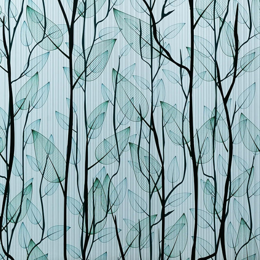 DKTIE Nature Pattern Rainbow Window Film Decorative Stained Glass Window Film Static Cling Films Easy Apply Removable Comes with Tools (U1747-Reeded Glass, 35.4" x 118.1")