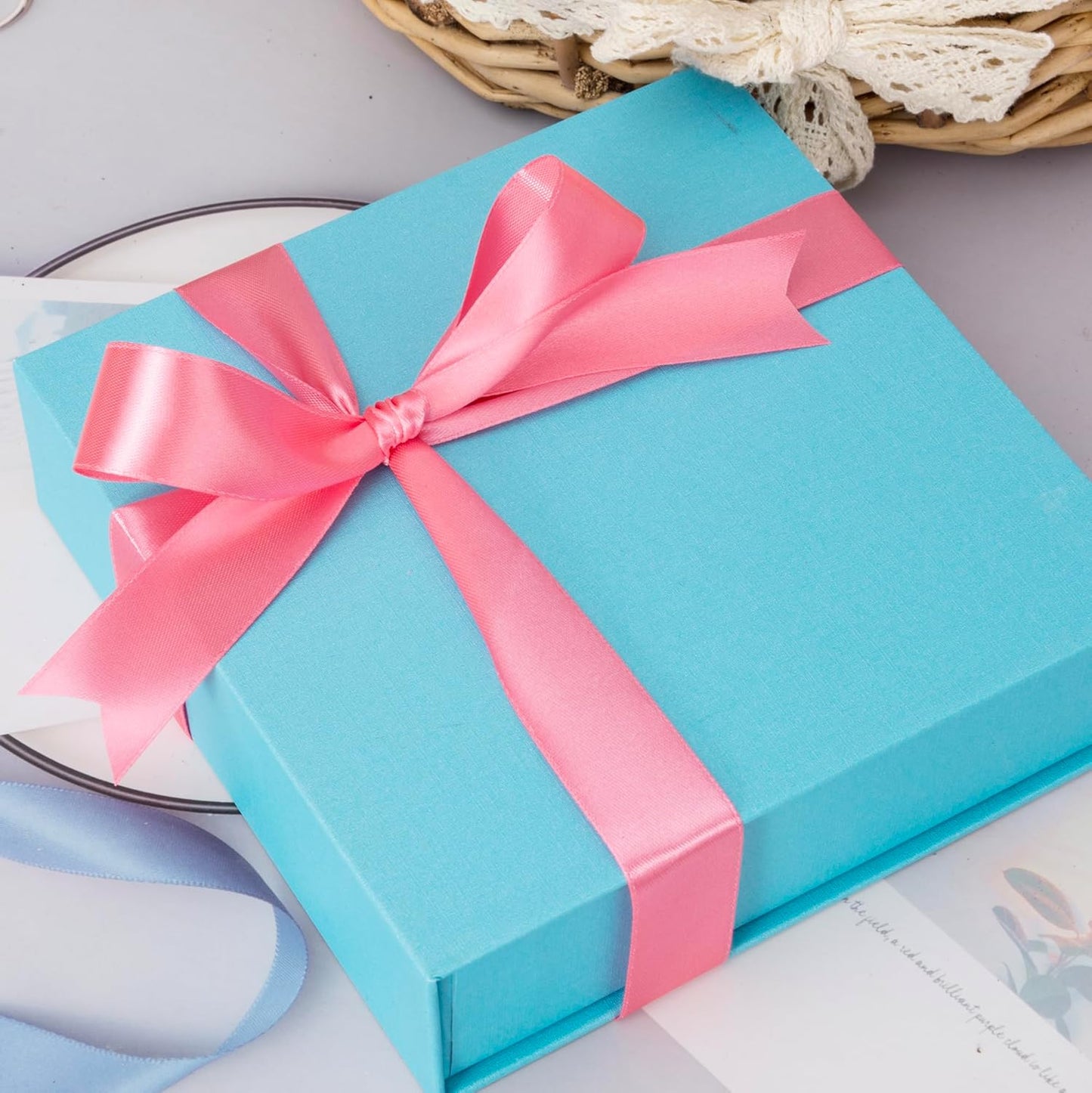 1 Inch Brink Pink Solid Satin Ribbon, 50 Yards Craft Fabric Ribbon for Gift Wrapping Floral Bouquets Wedding Party Decoration