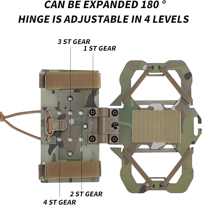 Tactical Phone Holder Available in Full Size Plate Carrier Phone Mount Adjust Nylon Molle Phones Holder for Tactical,Car,Office (812CP)