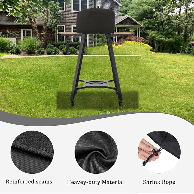 Pizza Oven Cover for Gozney Arc XL, Heavy Duty 600D Waterproof Outdoor Table top Pizza Oven Accessories for Gozney Arc XL Gas Pizza Oven Cover Black