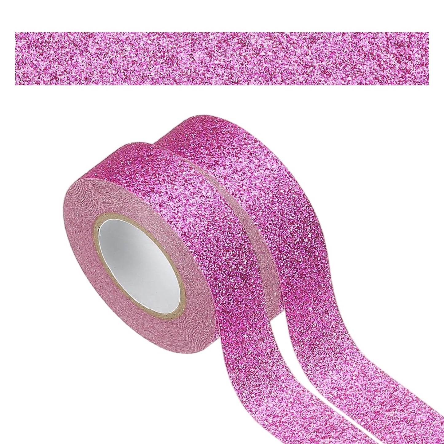 PATIKIL 2 Roll Glitter Paper Washi Tape, Washi Decorative Tape for Crafts, Purple