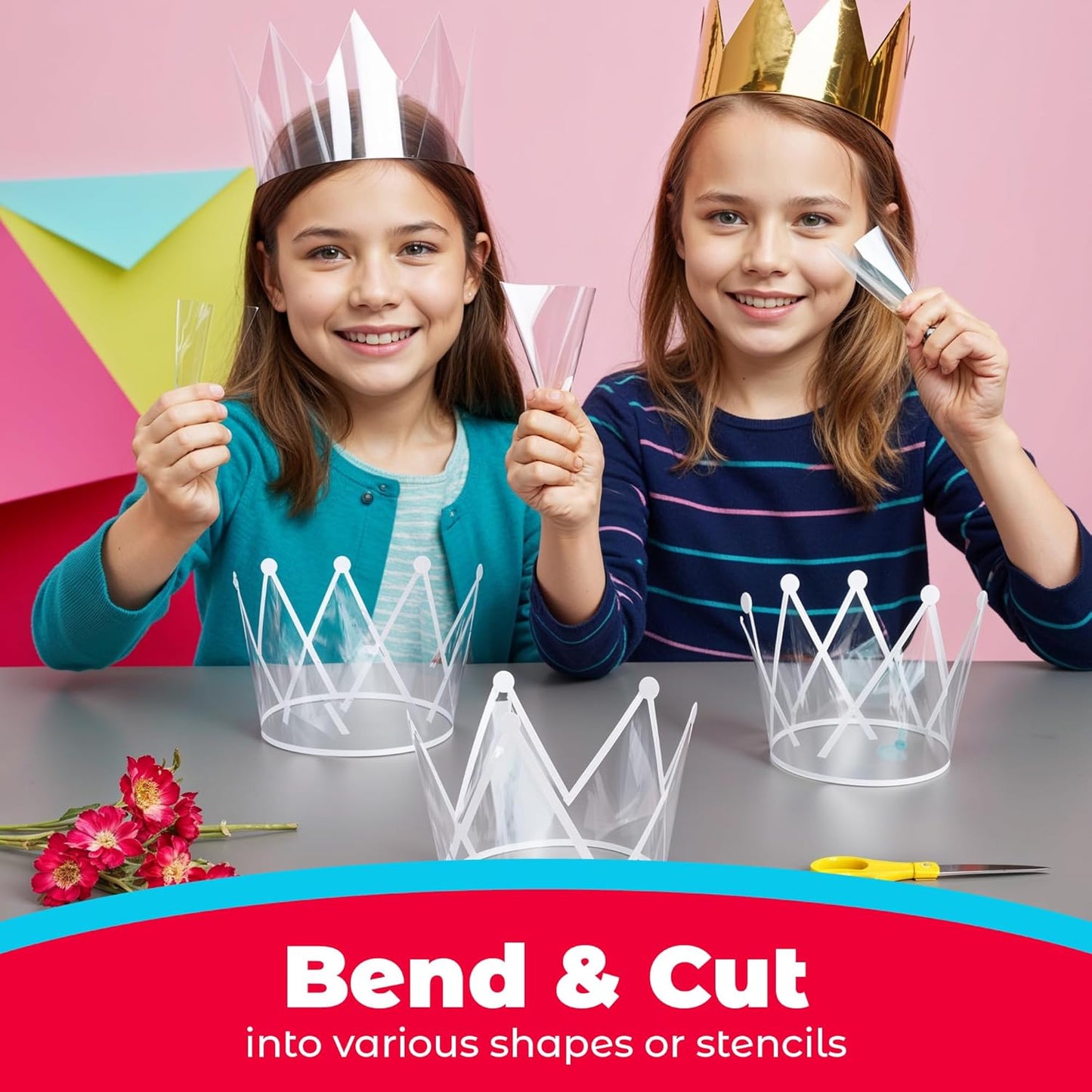 Hygloss 8.5" x 11" Acetate Paper - 7 Mil Clear Acetate Sheets for Crafts Projects, Classroom Stencil Sheets, Overhead Transparency Sheets for Projector, Clear Plastic Sheet (Not for Printers) 48 Pack