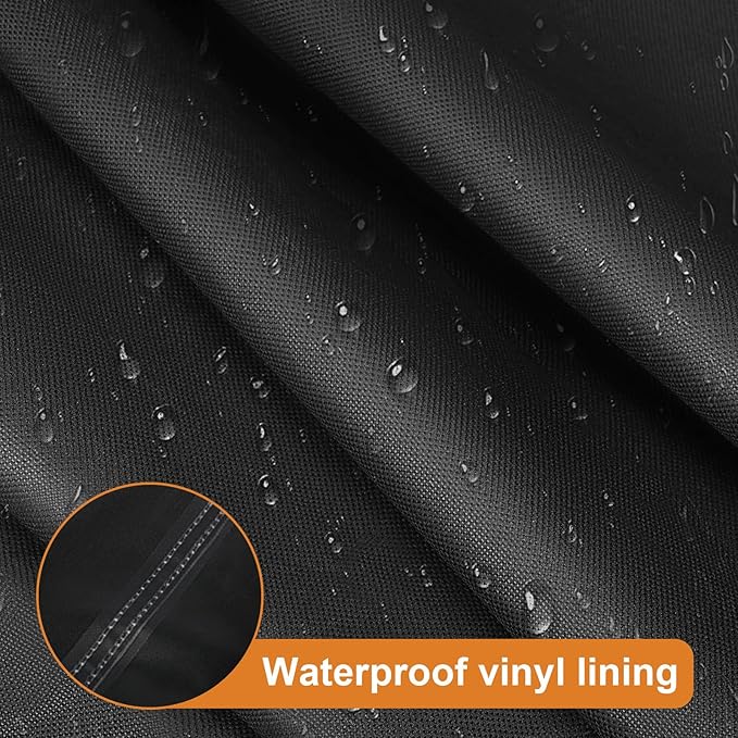 Tabletop Grill Cover for Cuisinart CPG-256 & CGG-306 Portable Electric Smoker, 8-in-1 Portable Wood Pellet Grill Cover for NXR 3 Burner Gas Grill, Waterproof Dustproof Cover for Grill Smoker