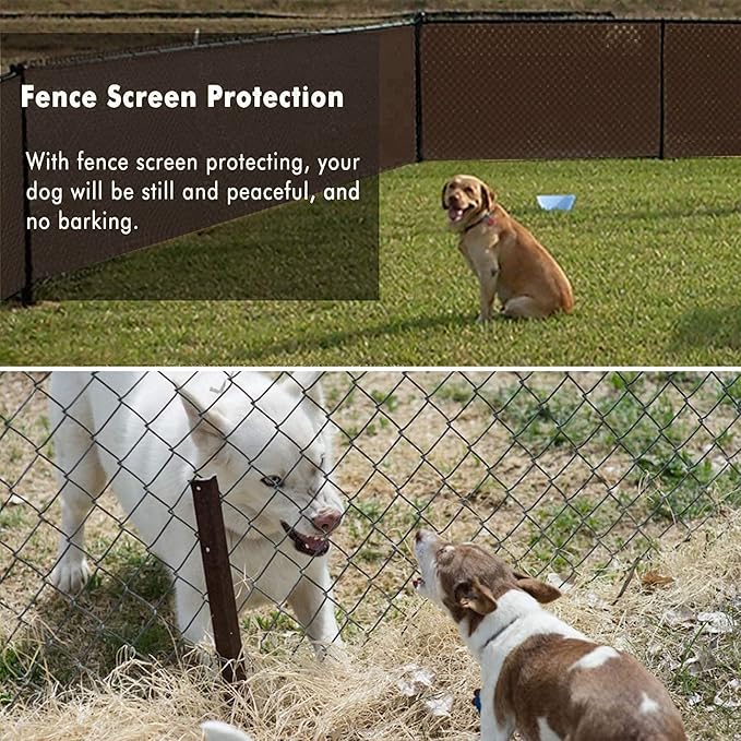 UPGRADE Privacy Fence Screen 4'x66' Brown Outdoor 90% Visibility Blockage 170 GSM Mesh Shade Cover Panels for Backyard,Balcony,Home Decoration with Zip Ties,Customized Avaliable