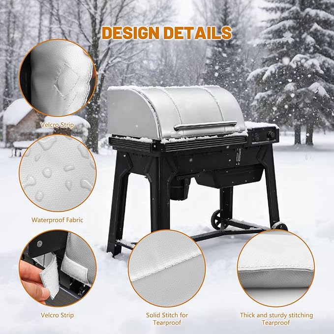 Insulation Blanket Replacement for Traeger Woodridge pellet Grill TFB86MLH,Thermal Blanket for Smoker for BAC761 Traeger Grill Cover Woodridge Pellet Smoker Blanket Winter Insulation Accessories