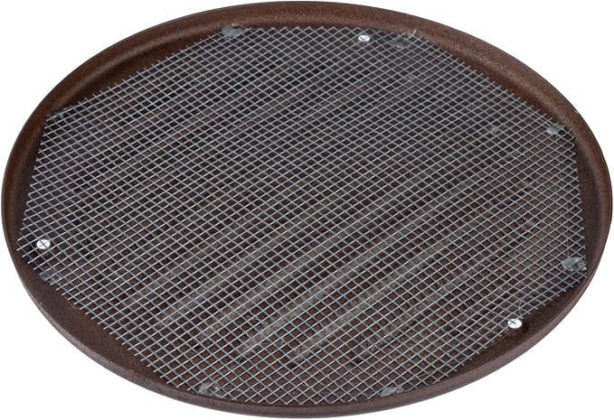 Round Ventilation Grille / 6'' Inch Inside Measurement/Black Metal Air Vent Louver - Inside/Outside use - / 7.25" Inch Outer Measurement