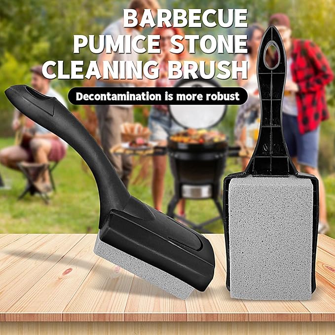 BBQ Grill Brush - Safe Bristle Free Cleaner, Rapid Scrubbing Barbecue Tool, Zero Wire Release Design, Handle for Deep Cleaning Grates, Outdoor Cooking Equipment, Home Restaurant
