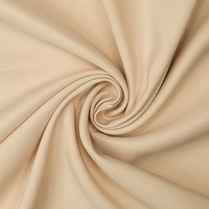 Gee Di Moda Rectangle Tablecloth - 90 x 156 Inch Beige Table Cloth for 8 Foot Tables with Floor-Length Drop - Heavy Duty Washable Fabric for Holiday Party, Dinner, Weddings & Baby Shower