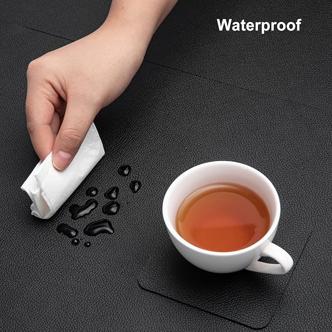 Myir JUN Table Runner Double Sided Vinyl Runner Table 72 Inch Long Runner for Table Washable Waterproof Non-Slip for Home Decorations Black,12 x 72 inch