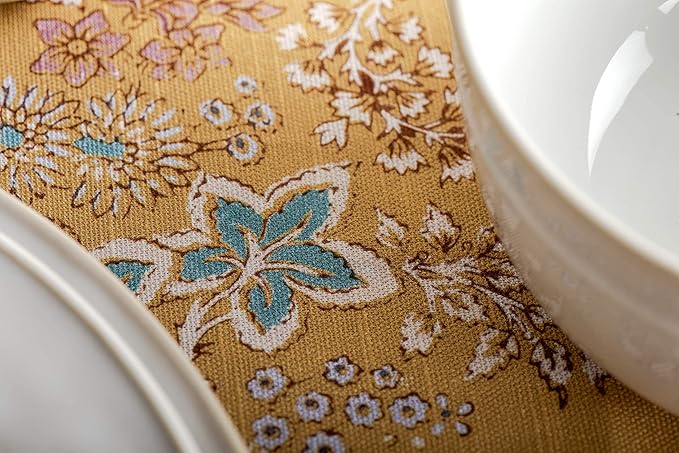 Maison d' Hermine Table Cloth Rectangle Table 100% Cotton 54 x 72 Inches Tablecloth Reusable Decorative Everyday Use for Dining Room, Farmhouse, Home, Party, Festive & Wedding Spring Summer - Marquise