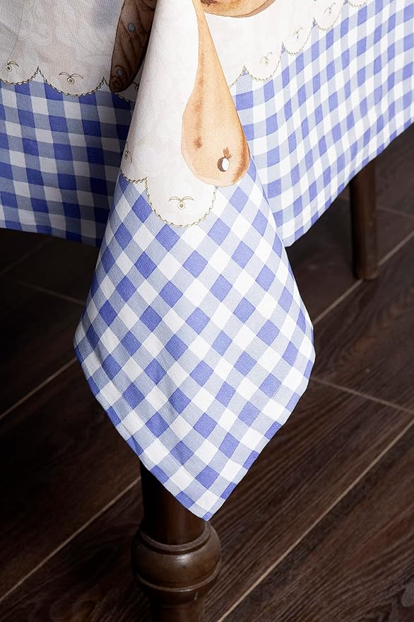 Maison d' Hermine Table Cloth Rectangle Table 100% Cotton 54 x 72 Inches Tablecloth Reusable Decorative Everyday Use for Dining Room, Farmhouse, Home, Party, Festive & Wedding Spring Summer - Gourmand
