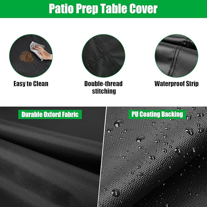 Outdoor Table Cover 42 Inch,Waterproof Patio Prep Table Covers, Outdoor Rectangle Bar Table Cover for Outdoor Furniture - 42 x 22 x 35 Inch