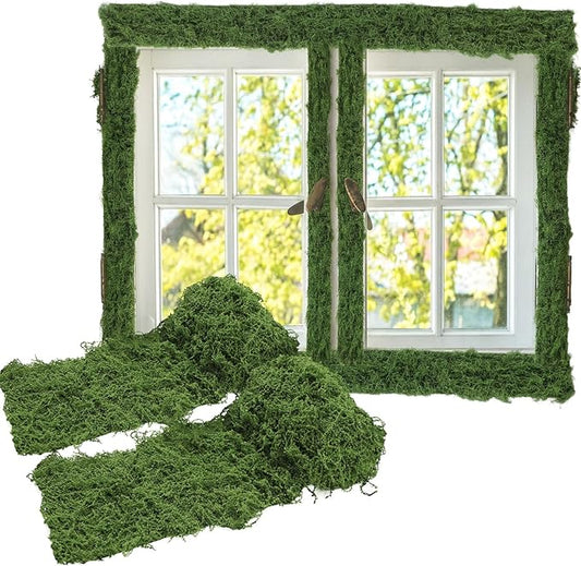 Zeyune 2 Pcs Fake Moss Table Runner for Crafts Artificial Moss Sheet Roll Waterproof Carpet Blanket for Wall Roof Garden Wedding Party Decoration (3.9 x 47 Inch)