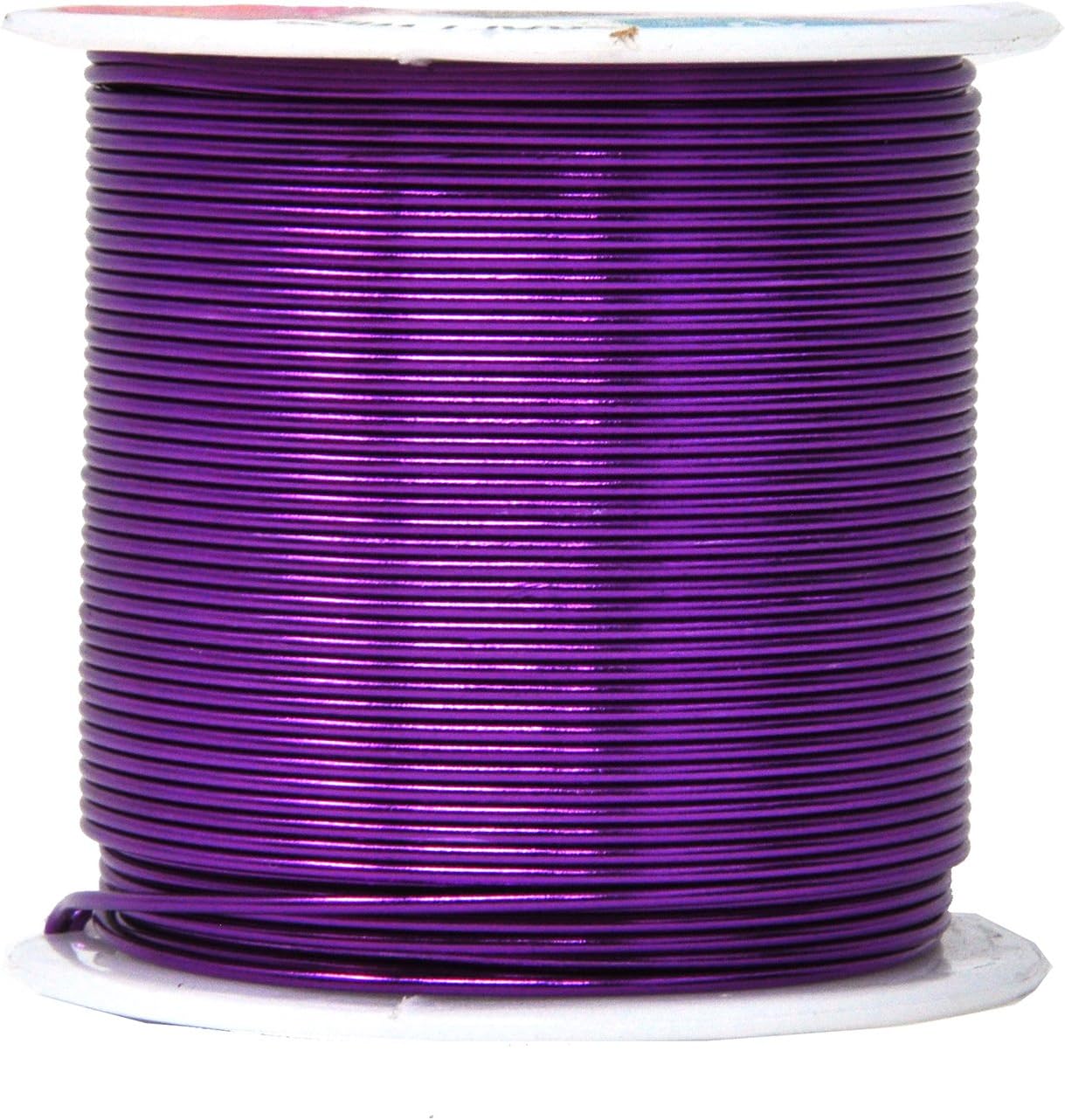 Mandala Crafts 18 Gauge Anodized Aluminum Craft Wire for Jewelry Making - 450 FT Colored Flexible Silver Copper Purple Gold Brown Red Wire - Bendable for Bonsai Armature Crafting Sculpting
